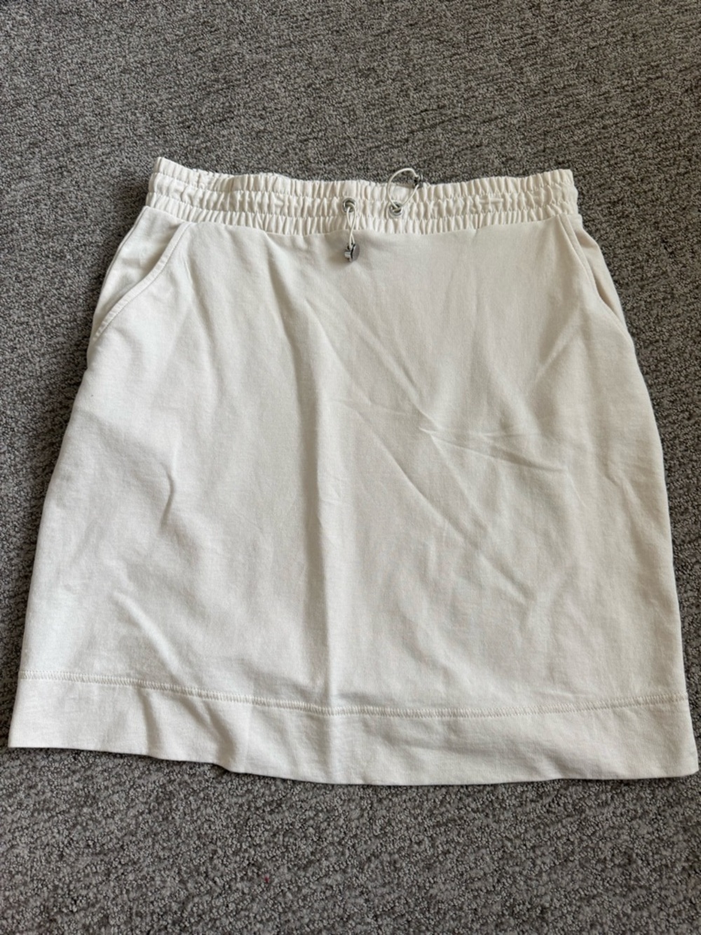 Vero Moda Cream Mini Skirt with Drawstring Waist